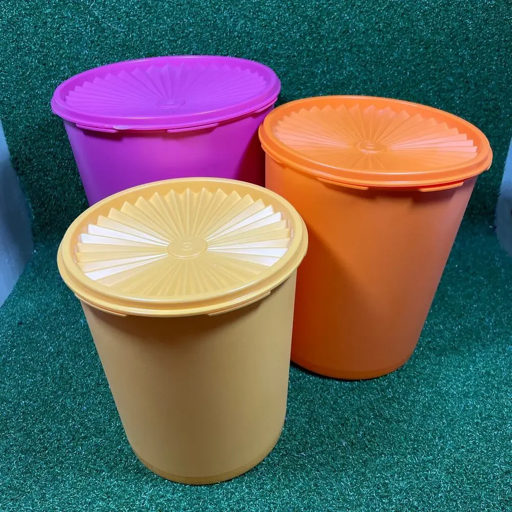 Tupperware Decorator Canister Set of 3 Heritage Collection 2.7L